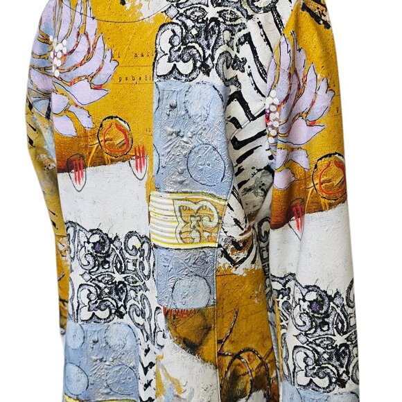 Simply Art by Dolcezza Good Enough Blazer Jacket Size M Art To Wear Stretch - Picture 3 of 8